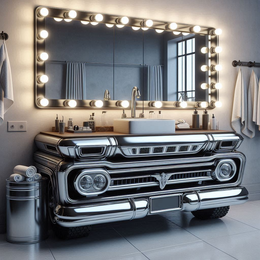 Classic Truck Inspired Bathroom Vanity