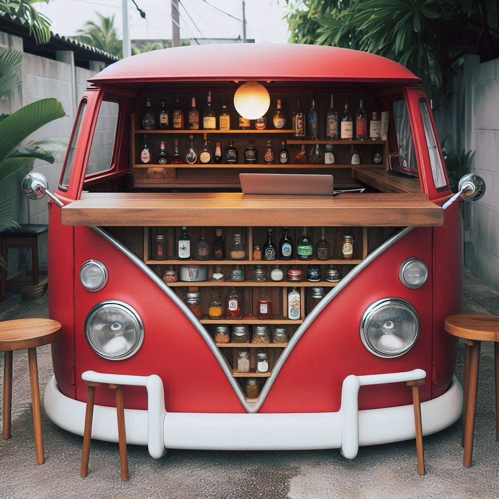 Transform Your Outdoor Area with an Volkswagen-Inspired Outdoor Bar