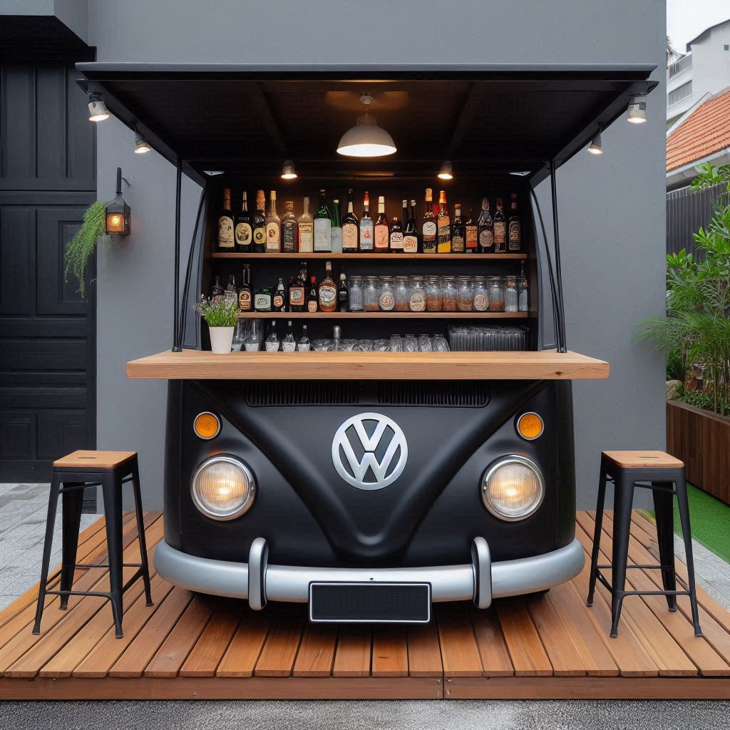 Discovering the Volkswagen-Inspired Outdoor Bar