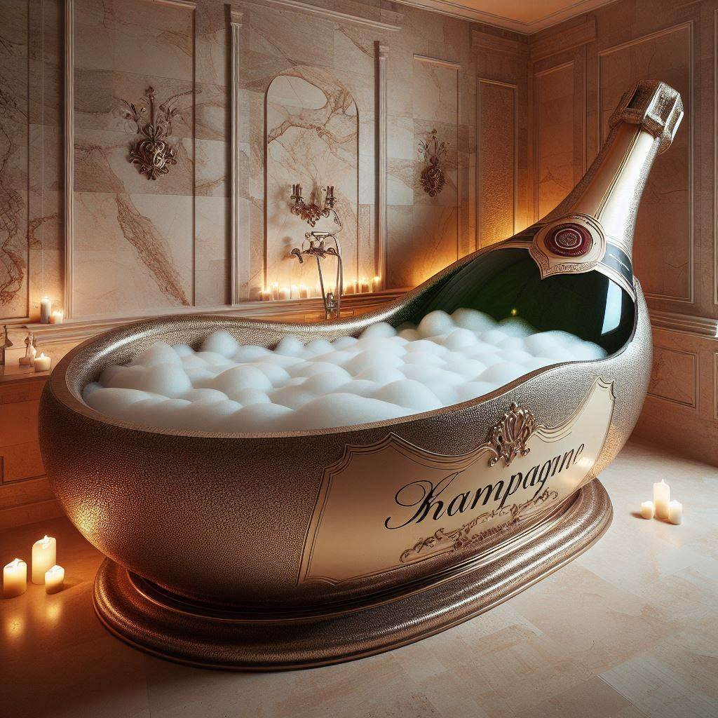 Luxurious Wine-Themed Bathtubs: A Blend of Design and Wellness